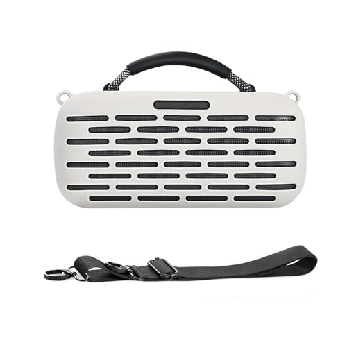 EUGOOCX Silikon-Schutzhülle für Bose SoundLink Max tragbaren Lautsprecher, Skin Sleeve mit Schultergurt für Outdoor-Lautsprecher-Zubehör (Grau) von EUGOOCX