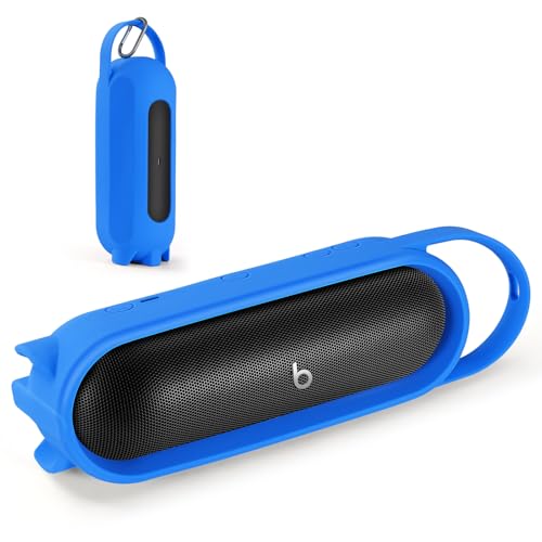 EUGOOCX Silikon-Tragetasche für Beats Pill 2024 tragbare Bluetooth-Lautsprecher, Schutzhülle, Reise-Hülle, Lautsprecher-Zubehör (blau) von EUGOOCX