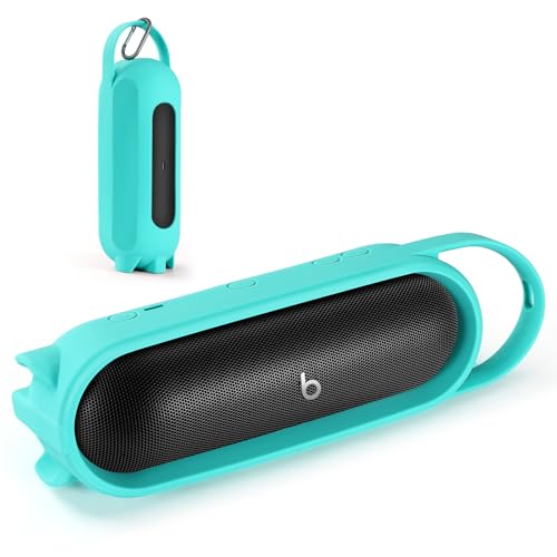 EUGOOCX Silikon-Tragetasche für Beats Pill 2024 tragbare Bluetooth-Lautsprecher, Schutzhülle, Reiseetui, Lautsprecher-Zubehör (Minzgrün) von EUGOOCX