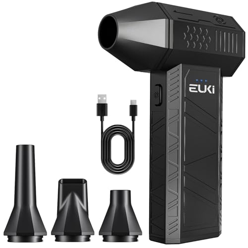 EUKI Elektrisches Staubgebläse, 3-Gang 130.000 U/min Druckluft, 5000mAh Akku, USB-C Schnellladung, Compressed Air Duster, für Computer, Tastatur, Outdoor, Haus und Auto EUKI Elektrisches Staubgebläse, 3-Gang 130.000 U/min Druckluft, 5000mAh Akku, USB-C Schnellladung, Compressed Air Duster, für Computer, Tastatur, Outdoor, Haus und Auto von EUKI