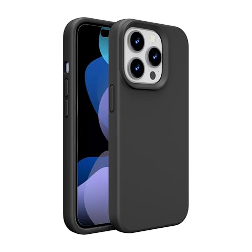 EUMADOVE Schutzhülle für iPhone 11 Pro Max, Premium-Silikonhülle mit weichem, kratzfestem Mikrofaserfutter, stoßfeste Schutzhülle, Schwarz von EUMADOVE