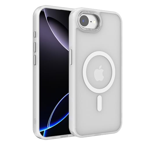 EUMADOVE Magnetische iPhone-Hülle, kompatibel mit Magsafe, militärischer Schutz, schmal, durchscheinend, matt, stoßfest, kratzfest, Anti-Fingerabdruck-Handyhülle, Frosted White, iPhone XR EUMADOVE Magnetische iPhone-Hülle, kompatibel mit Magsafe, militärischer Schutz, schmal, durchscheinend, matt, stoßfest, kratzfest, Anti-Fingerabdruck-Handyhülle, Frosted White, iPhone XR von EUMADOVE