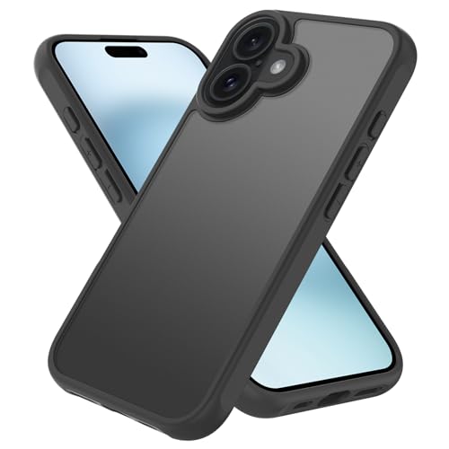 EUMADOVE für iPhone 16 Hülle Stoßfest Militärstandard FallSchutz Handyhülle, Mattierte Durchscheinende Rückseite Schutzhülle, Anti-Fingerabdruck Schwarz EUMADOVE für iPhone 16 Hülle Stoßfest Militärstandard FallSchutz Handyhülle, Mattierte Durchscheinende Rückseite Schutzhülle, Anti-Fingerabdruck Schwarz von EUMADOVE