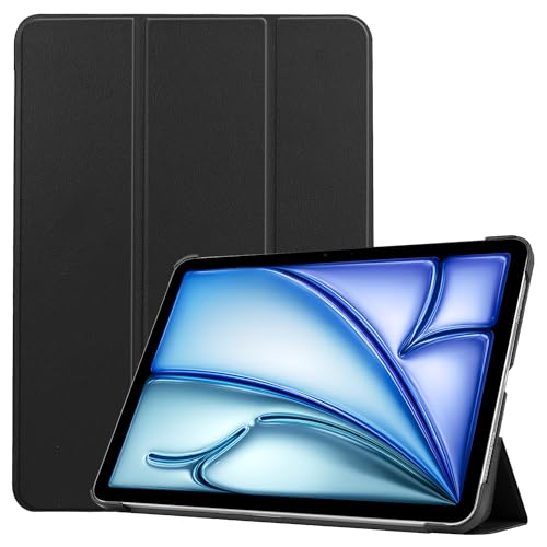 Hybrid-Schutzhülle für iPad 24,6 cm (9,7 Zoll), iPad 6. / 5. Generation 2018, 2017, stoßfest, Standfunktion, mit weicher TPU-Rückseite, Schwarz, iPad 9,7 2018/2017 von EUMADOVE