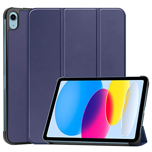 Hybrid-Schutzhülle für iPad A16 11. Generation 27,7 cm (11 Zoll) 2025/10. 2022, stoßfeste Stand-Schutzhülle, iPad-Hülle, mit weicher TPU-Rückseite, Dunkelblau, iPad (A16) 11. 2025/10. 10,9 2022) von EUMADOVE
