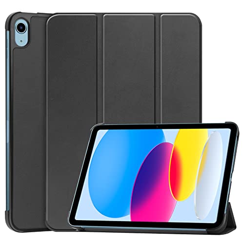 Hybrid-Schutzhülle für iPad A16 11. Generation 27,7 cm (11 Zoll) 2025/10. 2022, stoßfeste Stand-Schutzhülle, iPad-Hülle, mit weicher TPU-Rückseite (schwarz, iPad (A16) 11. 2025/10. 10,9 2022) von EUMADOVE