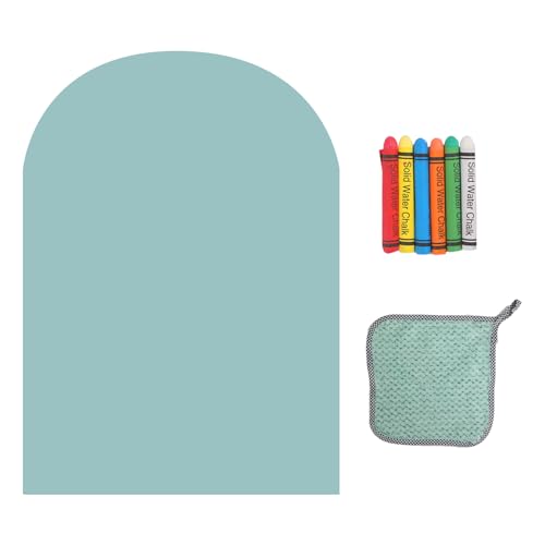 Magnetwand Kinder, Magnettafel Kinder Selbstklebend in Bogenform 80×100 CM, Magnetwand Selbstklebend mit 6 Wasserlösliche Kreide und 1 Reinigungstuch (Hellblau) von EUNEWR