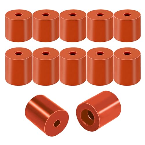 EUPSIIU 10 Pcs Offizielle Silikon Dämpfer 3D Drucker Heatbed Teile Zubehör, Silicone Leveling Column Isolierte Dämpfer Puffer Tube, Nivelliersäule für Ender 3/Ender 3V2/ 3 Pro/CR-10 Serie (Braun) von EUPSIIU