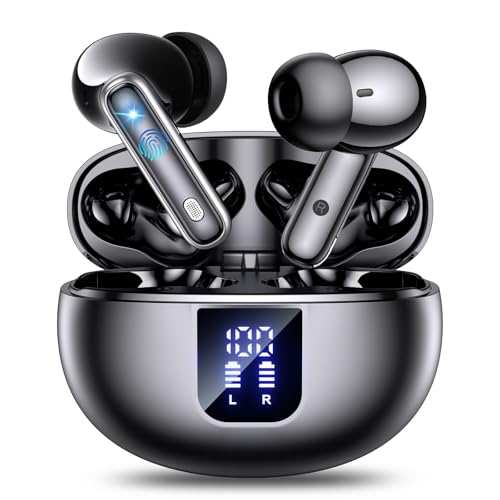 Bluetooth Headphones, ANC Wireless Bluetooth 5.4 In Ear, Wireless Headphones 36 Hours with 4 ENC Mic, LED Display IP7 Waterproof Earphones Bluetooth Headphones, ANC Wireless Bluetooth 5.4 In Ear, Wireless Headphones 36 Hours with 4 ENC Mic, LED Display IP7 Waterproof Earphones von EUQQ