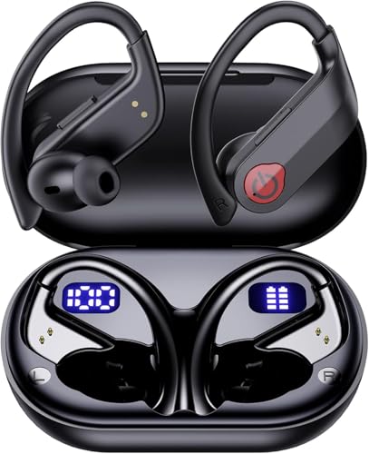 EUQQ Wireless Earbuds Bluetooth 5.3 Kopfhörer - Ohrhörer mit 4 ENC Noise Canceling Mikrofon, 120H Stereo Sound, Sport Wireless Ohrhörer mit Ohrhaken, IP7 Wasserdicht EUQQ Wireless Earbuds Bluetooth 5.3 Kopfhörer - Ohrhörer mit 4 ENC Noise Canceling Mikrofon, 120H Stereo Sound, Sport Wireless Ohrhörer mit Ohrhaken, IP7 Wasserdicht von EUQQ