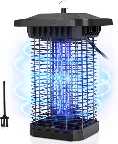 EUQQZU Insektenvernichter Elektrischer, 4000 V UV-Innenraum, Fliegenfalle Elektrisch 18W Mückenlampe, Reichweite 80 m² für Garten, Terrasse, Schlafzimmer, Pool, Innenhof von EUQQZU