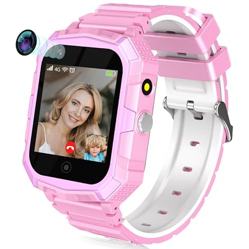 EURHOWING 4G Kinder Smartwatch mit GPS Telefon Uhr, IP67 Wasserdicht Smart Watch Kinder mit WLAN Videoanruf Kamera SOS, Schrittzähler, Weihnachten Geburtstag Geschenke für Kinder Jungen Mädchen von EURHOWING