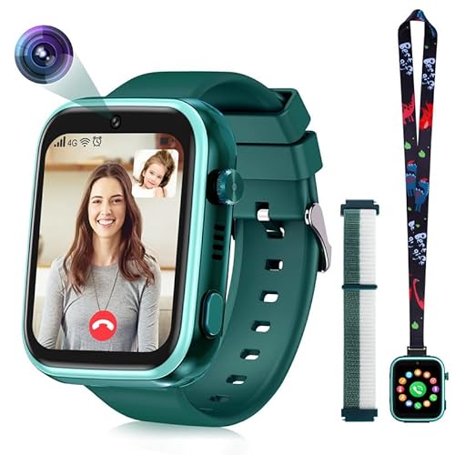 EURHOWING 4G Kinder Smartwatches, Smartwatch Telefon Uhr mit GPS-Tracker für Kinder, WLAN Video Telefonanruf, SOS, Schrittzähler, Kamera Weihnachten Geburtstag Spielzeug Geschenke für Jungen Mädchen von EURHOWING