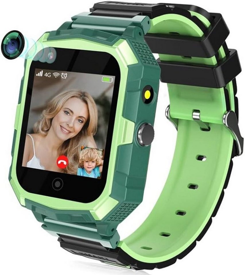 EURHOWING Smartwatch (1,4 Zoll, SIM Karte), Kinder mit WLAN Videoanruf Kamera SOS Kinder Jungen Mädchen mit GPS von EURHOWING