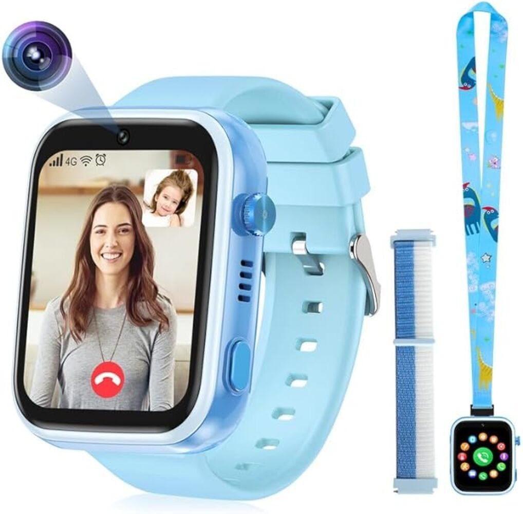 EURHOWING Smartwatch (1,8 Zoll, SIM Karte), Telefon Uhr mit GPS-Tracker für Kinder, WLAN Video Telefonanruf, SOS von EURHOWING