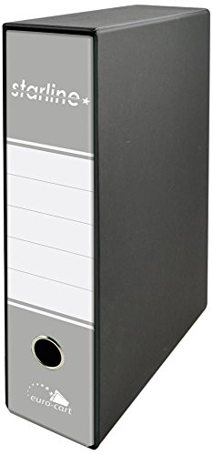 euro-cart rlp8blu Ordner mit Hebelmechanik Formato b. 28,5 x h. 34,3 x dorso 8 cm grau von EURO-CART