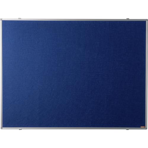 eurokraft | basic | Pinnwand | eloxierter Alu-Rahmen | Stoffbezug | blau | BxH 90x60 cm von eurokraft