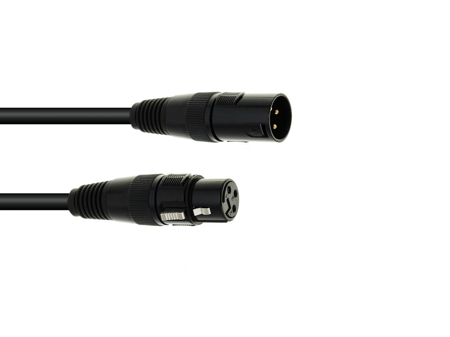 DMX Kabel XLR 3pol 10m schwarz - Steuerleitung für Licht von EUROLITE