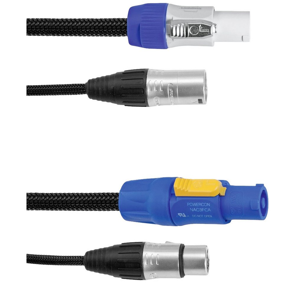 EUROLITE Eurolite Power-Hybrid DMX Verbindungskabel [1x XLR-Stecker 3 polig - 1 Audio- & Video-Kabel, (300.00 cm) von EUROLITE