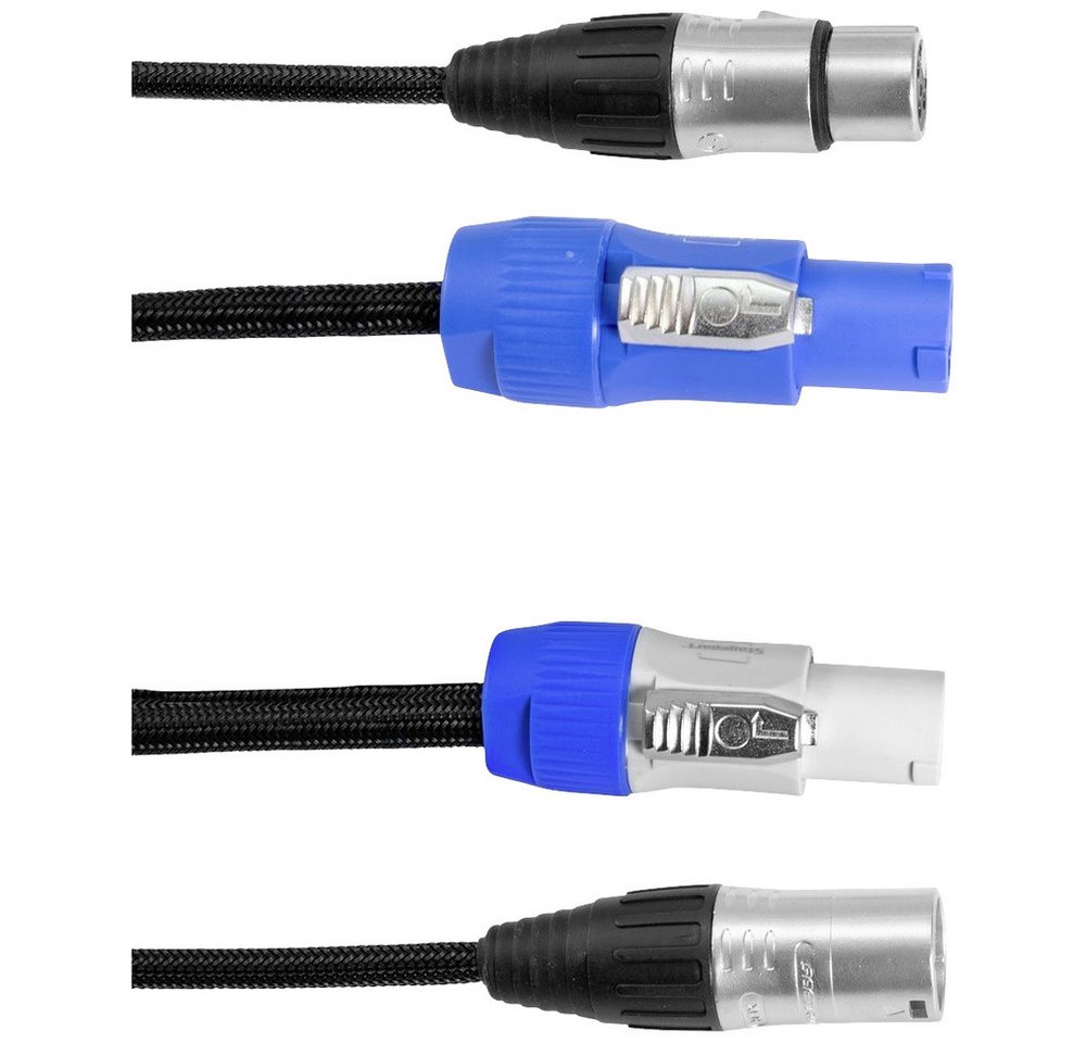 EUROLITE Eurolite Power-Hybrid DMX Verbindungskabel [1x XLR-Stecker 3 polig - 1 Audio- & Video-Kabel, (500.00 cm) von EUROLITE