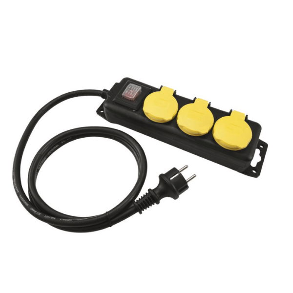 Steckdosenleiste OUTDOOR - 3-fach IP44 - 5,0m Kabel - mit Schalter Steckdosenleiste OUTDOOR - 3-fach IP44 - 5,0m Kabel - mit Schalter von EUROLITE