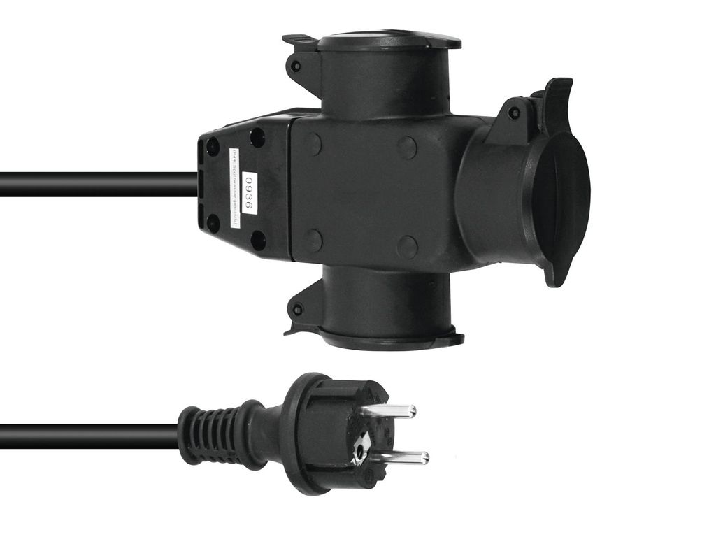Stromkabel 5m Verlängerung 3-Fach Schutzkontakte mit Deckel IP44 Outdoor 3x1,5mm² Stromkabel 5m Verlängerung 3-Fach Schutzkontakte mit Deckel IP44 Outdoor 3x1,5mm² von EUROLITE