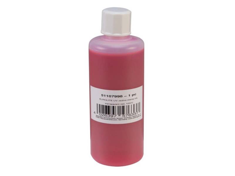 UV -aktive Stempelfarbe - transparent rot - 100ml von EUROLITE