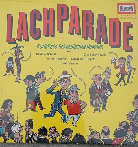 Lachparade / Kongress des Deutschen Humors mit Tünnes und Schääl / Graf Bobby und Rudi /Antek und Frantek / Schäufele und Hägele / Hein und Fietje / Bildhülle mit Illustrierter Original Firmen-Werbe-Innenhülle / Europa E 165 / Deutsche Pressung / 12 Zoll 30cm Vinyl Langspiel Schallplatte LP - Keine CD / Lachparade / Kongress des Deutschen Humors mit Tünnes und Schääl / Graf Bobby und Rudi /Antek und Frantek / Schäufele und Hägele / Hein und Fietje / Bildhülle mit Illustrierter Original Firmen-Werbe-Innenhülle / Europa E 165 / Deutsche Pressung / 12 Zoll 30cm Vinyl Langspiel Schallplatte LP - Keine CD / von EUROPA