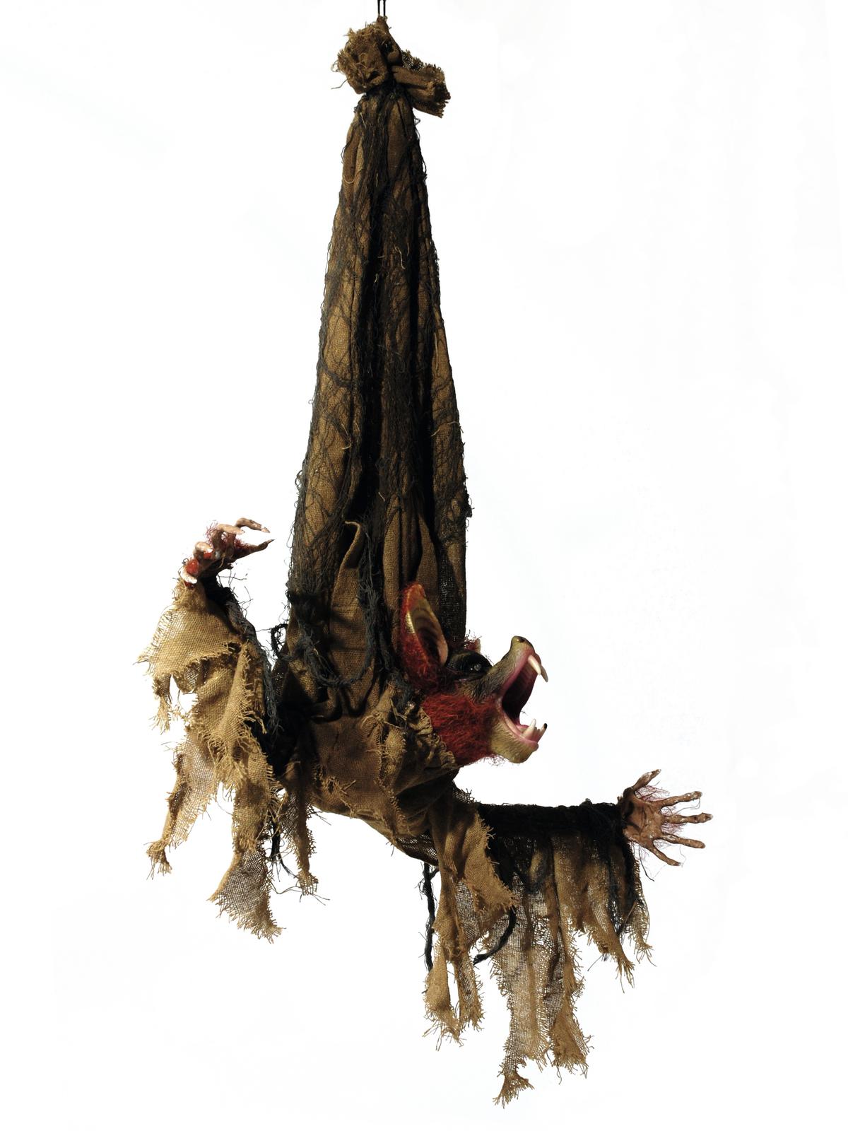 Animierte Fledermaus Figur, 95cm - Bewegte Arme und Kopf, blinkende Augen - Halloween-Dekoration Animierte Fledermaus Figur, 95cm - Bewegte Arme und Kopf, blinkende Augen - Halloween-Dekoration von EUROPALMS