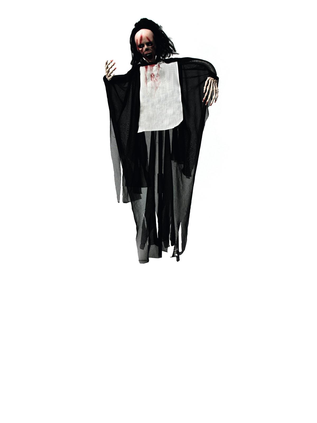 Crazy Ghost - animierte Halloween Figur 95cm - Bewegung, blinkende ... von EUROPALMS