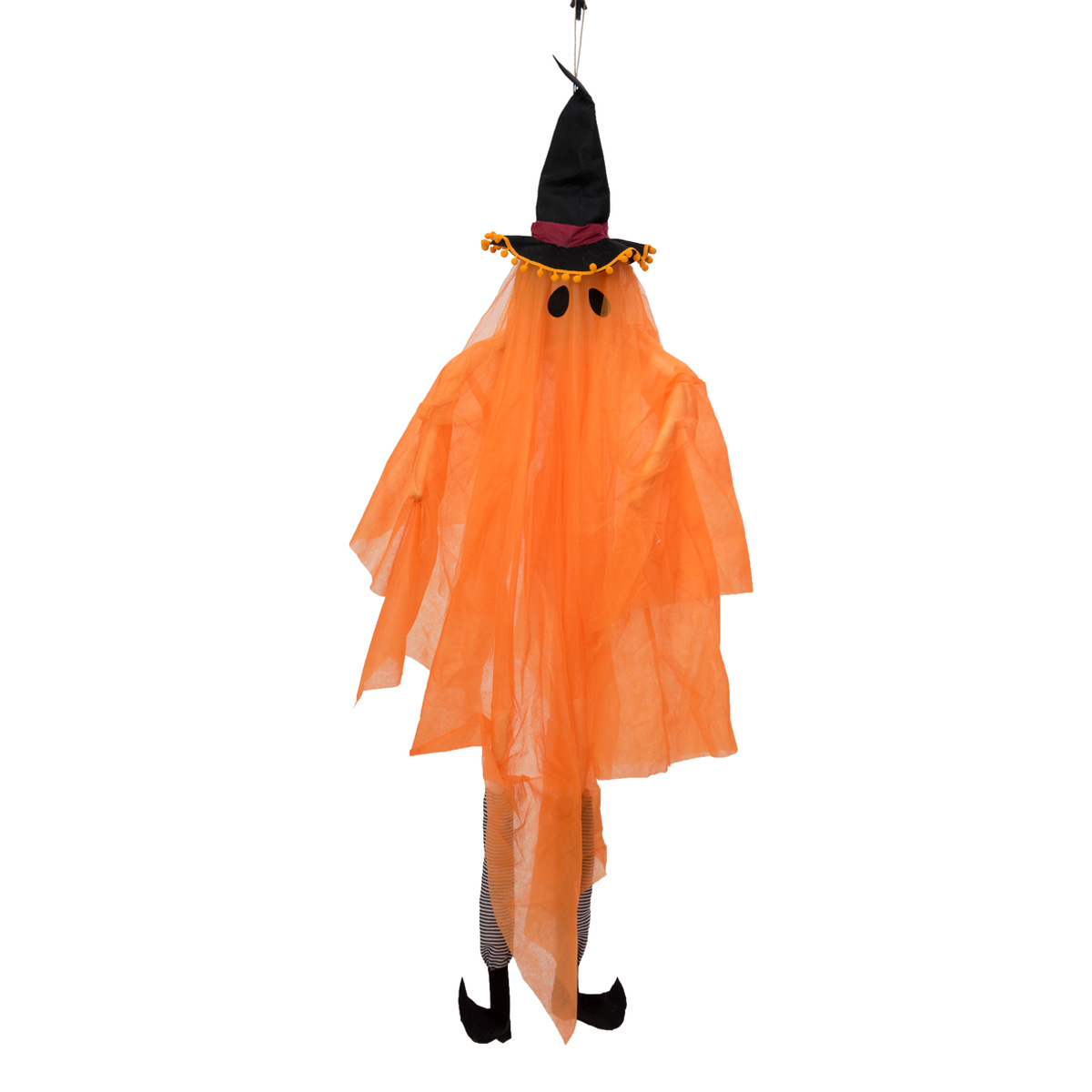 Geist mit Hexenhut - 150cm Halloween Figur - mehrfarbig leuchtender Kopf - Dekoration zum Hängen Geist mit Hexenhut - 150cm Halloween Figur - mehrfarbig leuchtender Kopf - Dekoration zum Hängen von EUROPALMS