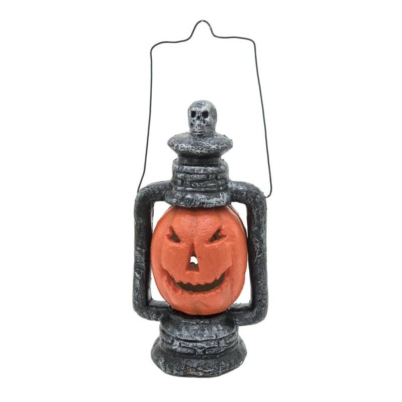 Halloween Kürbislaterne mit orangenem Blinkeffekt - 35x18x13cm von EUROPALMS
