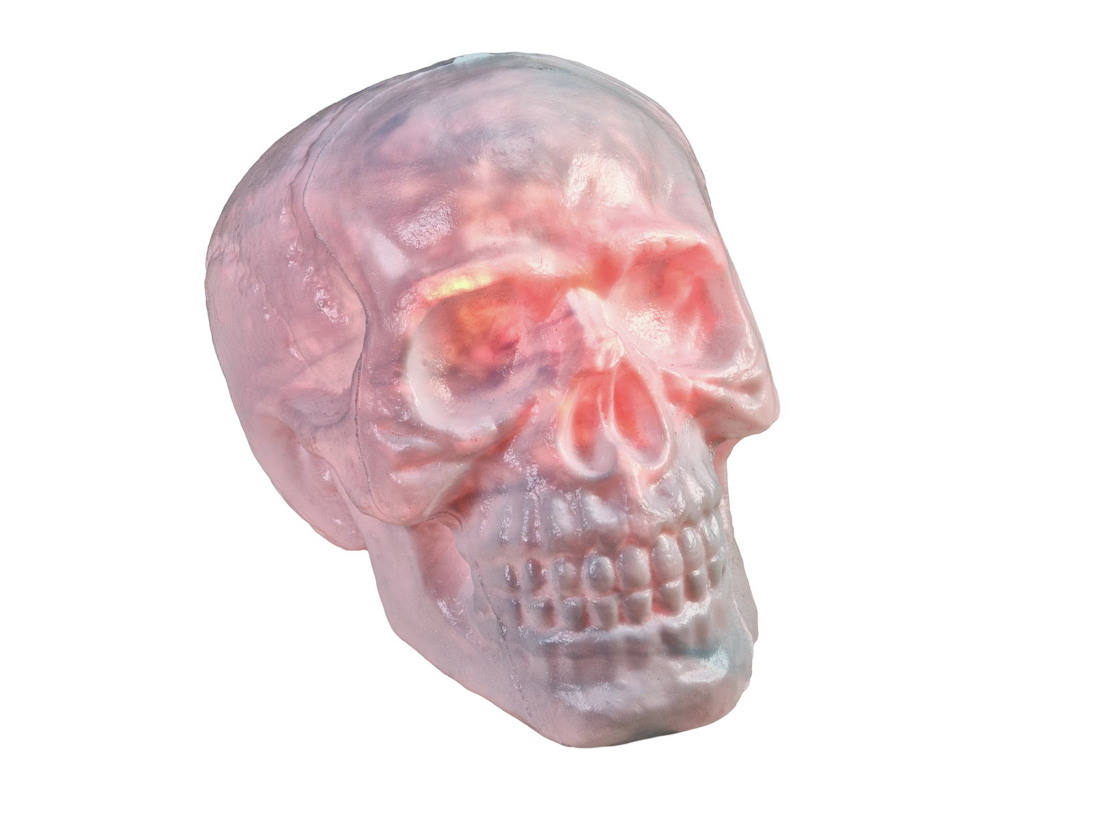 Halloween Totenschädel mit rotem Lichteffekt - 31x22x22cm - Sensorg... von EUROPALMS