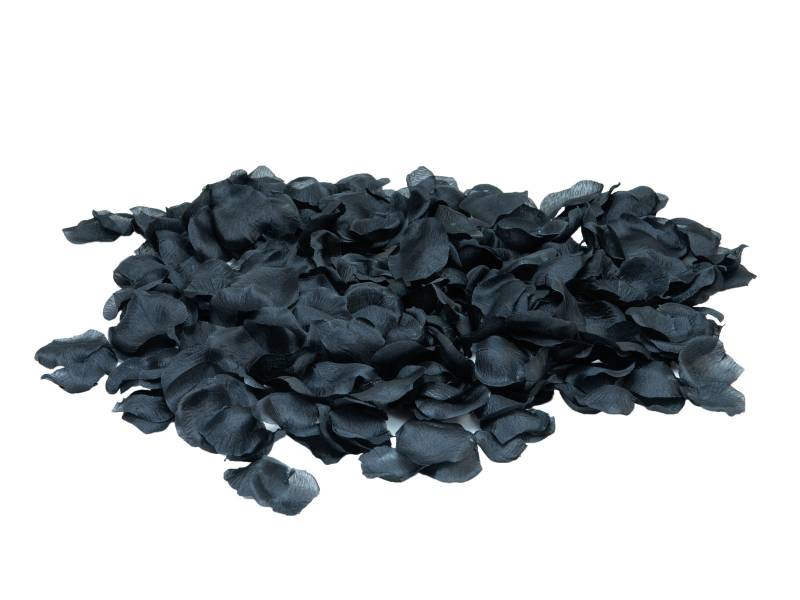 Rosenblätter, schwarz, 500 Stück aus Textil, Größe 8cm - Tolle Dekorationsidee von EUROPALMS