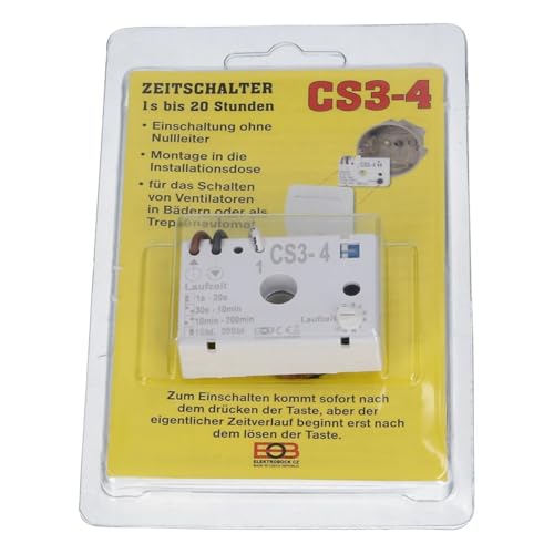 Zeitschalter Nachlaufrelais CS3-4 Unterputz für Badventilator oder als Treppenautomat Zeitschalter Nachlaufrelais CS3-4 Unterputz für Badventilator oder als Treppenautomat von EUROPART