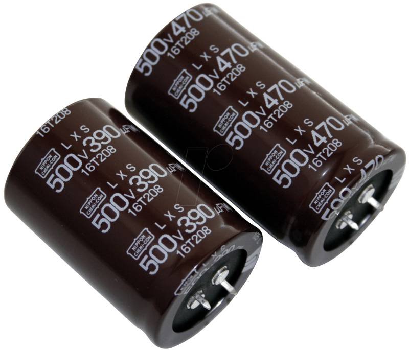BE LXS 390/450 - Becher-Elko, radial, 390 µF, 450 V, 105°C, 5000h, 20% von EUROPE CHEMI-CON