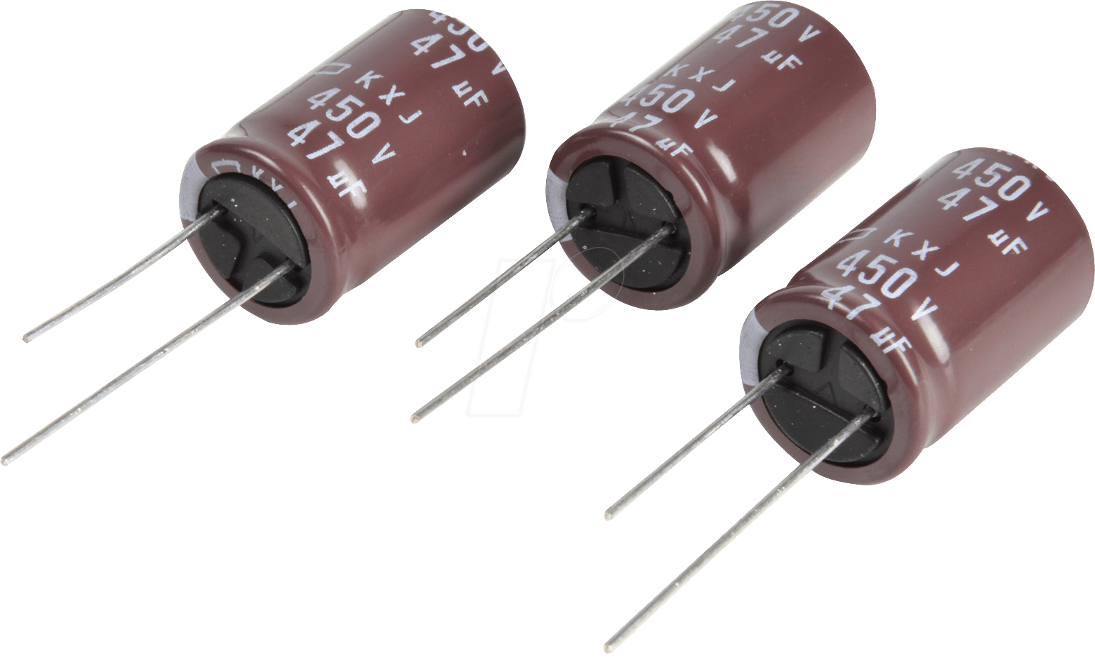 RAD KXJ 6,8/450 - Elektrolyt-Kondensator, 10,0x16mm, RM:5,0mm von EUROPE CHEMI-CON