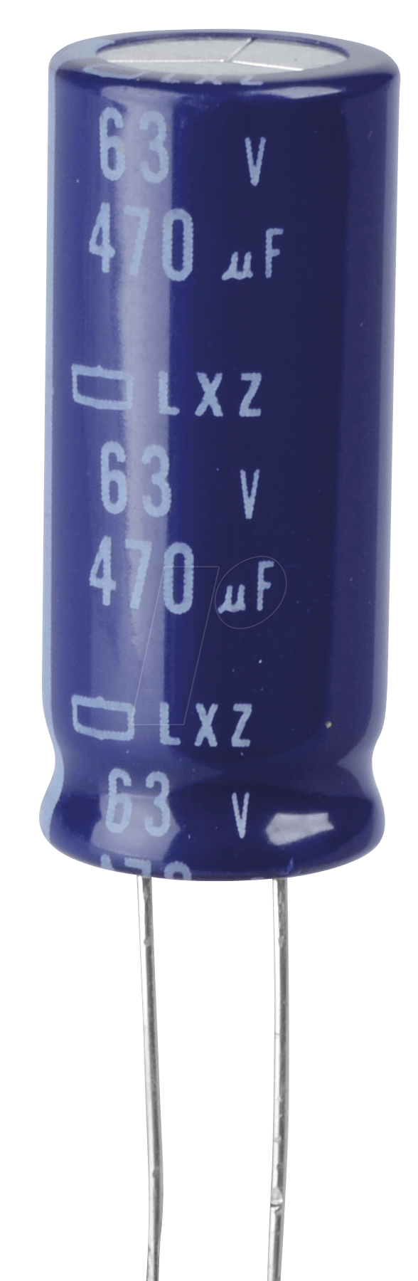 RAD LXZ 63/470 - Elko radial, 470 µF, 63 V, 105°, Low ESR, 12,5 x 30 mm, RM 5,0 von EUROPE CHEMI-CON