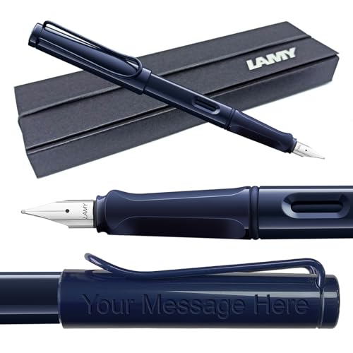 Füllhalter LAMY safari - personalisiert mit Gravur (feine Feder, Dark Dusk (2025 Special)) von EUROPENS