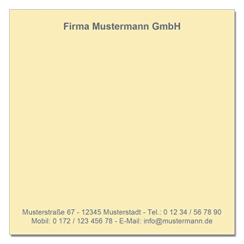 500 Notizzettel personalisiert in praktischer Zettelbox mit Stiftehalter 10 x 10 cm (chamois) von EUROPRINT24