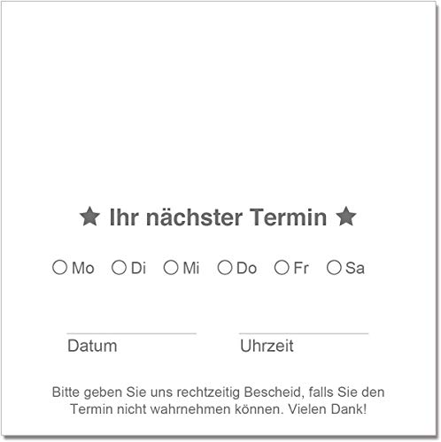 500 Terminzettel inkl. Zettelbox mit Stiftehalter 10 x 10 cm (weiß) - nächster Termin Terminkarten Terminblock von EUROPRINT24