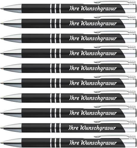 EUROPRINT24 20 Kugelschreiber mit Name Wunschname Werbetext personalisiert, Lasergravur, Aluminium, schwarz EUROPRINT24 20 Kugelschreiber mit Name Wunschname Werbetext personalisiert, Lasergravur, Aluminium, schwarz von EUROPRINT24