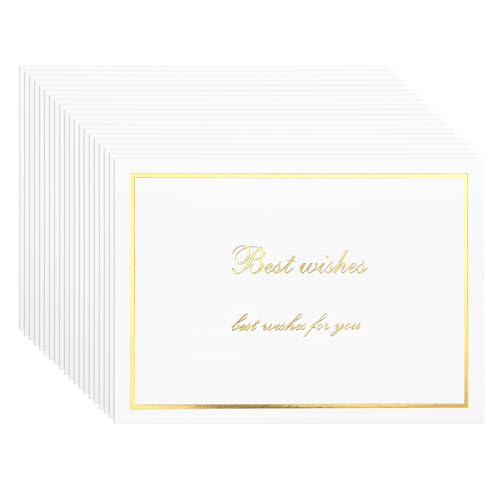 EUSOAR Glückwunschkarten Weißgold - 20 Stk Grußkarten Greeting Cards - 9x13cm Beste Wünsche Cards - Grußkarten Blanko Karten - Postkarten mit Geschenken - Glückwunschkarten Geburtstag von EUSOAR