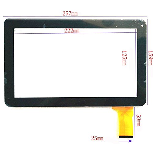 EUTOPING ® Schwarz Farbe 10.1 Zoll Touchscreen - digitizer Alternative für 10.1" Denver taq-10123 von EUTOPING