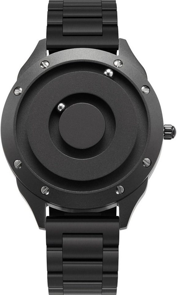 EUTOUR Fur Herren mit Edelstahl Armband-40mm Watch, Futuristische mit schwebenden Kugeln & Quarz-Präzision von EUTOUR