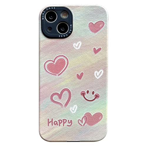 EUUOG Geeignet für iPhone 13 Handyhülle, weiches Silikon All-Inclusive stoßfeste Softshell, Love Smile Face Oil Painting (weiß) von EUUOG