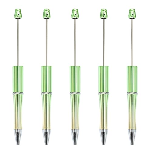 5 x Perlenstift mit Perlenschaft und schwarzem Tintenroller für Kinder, Studenten, Büro, Schulbedarf 5 x Perlenstift mit Perlenschaft und schwarzem Tintenroller für Kinder, Studenten, Büro, Schulbedarf von EUYueli