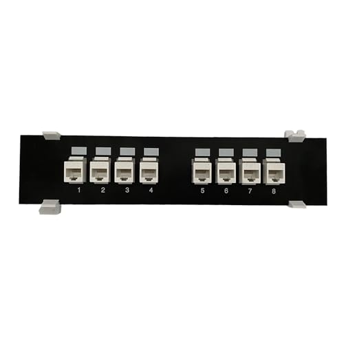 EUYueli 8 Ports für 6 gerade Durchgangsplatte, RJ45-Kabeladapter, Ethernet-Verteilerrahmen, Netzwerk-SH von EUYueli