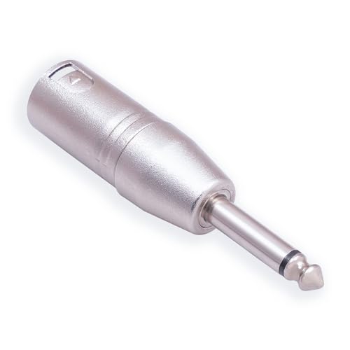 EUYueli Adapter TRS auf XLR-Stecker, 6,35 mm (1/4 Zoll), symmetrischer Koppler-Adapter für Mischpulte von EUYueli