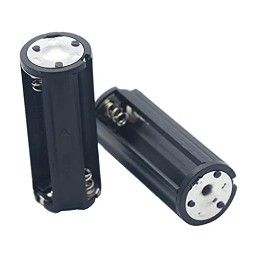 EUYueli Taschenlampen-Adapter für Gehäuse-Konverter, 2 Stück, Batteriehalter, schwarz, zylindrischer Batteriehalter-Adapter EUYueli Taschenlampen-Adapter für Gehäuse-Konverter, 2 Stück, Batteriehalter, schwarz, zylindrischer Batteriehalter-Adapter von EUYueli